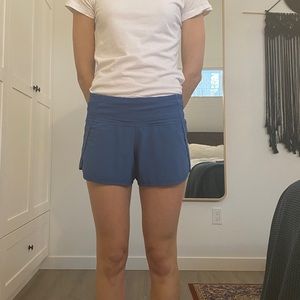 Blue lululemon shorts